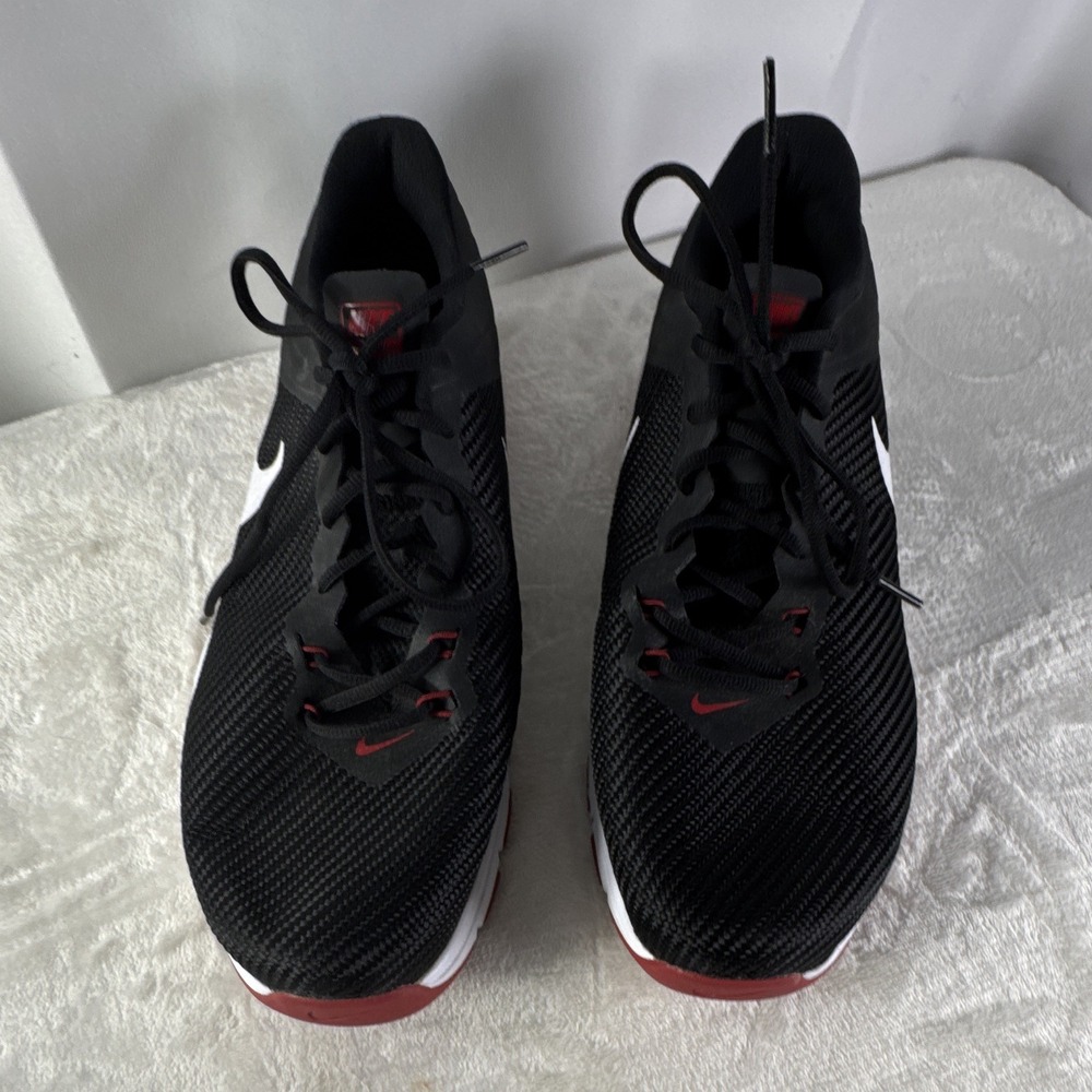 Nike Air Max Mens Low Top Lace Up Sneakers Black White Red Rubber Outsole